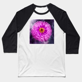 Zinnia Flower In Bloom Baseball T-Shirt